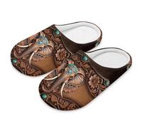 teeinprint Pantoufles d'intérieur réutilisables en flanelle pour homme et femme - Bout fermé - Pour spa, hôtel, voyage, éléphant, 37/38 EU