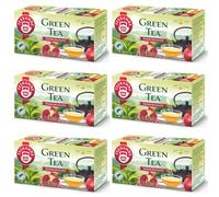 TEEKANNE-Green Tea Thé vert pomegrenat au goût grenade 6 x 20 cm (Dekond gift)