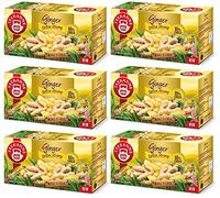 Teekanne Thé au Gingembre (EXTRA STRONG), Lot de 6 Boîtes, 20 Sachets par Boîte, 35 g Chacune