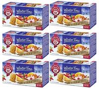 TEEKANNE Thé aux Fruits WINTER TIME, Saveur Pomme, Cannelle et Biscuit, 6 x 50 g, Boîte Cadeau