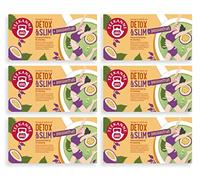 TEEKANNE Thé Détox & Slim, Infusion aux Fruits de la Passion, 32 g, Lot de 6