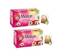 Teekanne | Tisane hydratante et apaisante à la fleur de mauve | Infusion naturelle de mauve sans caféine - 2 x 20 sachets (80 g)