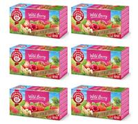 TEEKANNE-WILD BERRY Thé aux fruits sauvages aux baies sauvages - Arôme fraise et framboise - 6 x 20 To (Dekond gift)