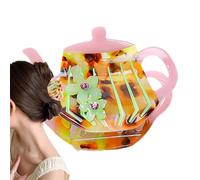 Teekannen-Haarspange, Teekannen-Klauenklammern - Anti-Rutsch-Haarbackenklemme | Kleine Krallenklammern, Haarspangen mit starkem Halt, Haarschmuck für Frauen und Mädchen