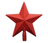 TEEKU Décoration de Noël en forme d'étoile à cinq branches - Décorations de Noël - Décoration de Noël - Décoration d'intérieur à suspendre - Décorations de première fête (rouge, taille unique)