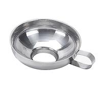 TEEKU Entonnoir à large goulot en acier inoxydable - Grand diamètre - Multifonctionnel - Gris