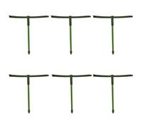 TEEKU Lot de 6 supports de plantes de jardin ronds pour rose, vigne, tomate, table ronde, couverture d'extérieur (vert, taille unique)
