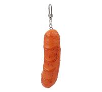 TEEKU Porte-clés en forme de saucisse, pendentif créatif pour sac à hot dog, accessoire de photographie, mini boules en mousse pour Noël, Orange, A