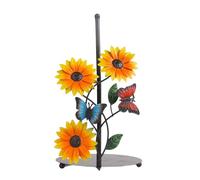 TEEKU Porte-serviettes en métal pour comptoir - Motif fleurs de Noël - Support vertical pour rouleau de papier essuie-tout de cuisine - Grand format (A, taille unique)