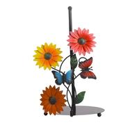 TEEKU Porte-serviettes en métal pour comptoir - Motif fleurs de Noël - Support vertical pour rouleau de papier essuie-tout de cuisine - Grand tapis de séchage (B, taille unique)