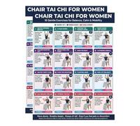 TEEKU Poster de chaise de Tai Chi - Guide d'exercice assis pour débutants