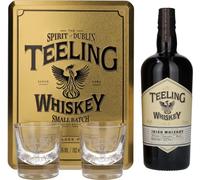Teeling Whiskey SMALL BATCH Irish Whiskey Rum Cask 46% Vol. 0,7l in Tinbox with 2 glasses