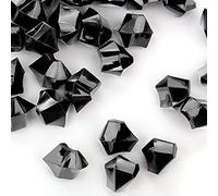 TeeLiy Lot de 150 cristaux de roche écrasés en acrylique noir pour décoration de vase, table, événement, mariage, loisirs créatifs, décoration d'anniversaire
