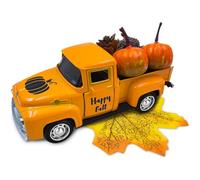 Teeloray Citrouille Camion Vintage, Décoration de Camion Citrouille Ensemble, Voiture en Métal avec Citrouilles Artificielles pour Décoration de Table, Plateau, Décorations pour Salon ou Chambre