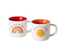 Teemando Cha Cult Laurie New Bone China Lot de 2 gobelets assortis 0,3 l H 8,9 cm Ø 9 cm