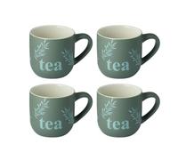 Teemando Cha Cult - Lot de 4 gobelets Tea Mood New Bone China - Mat - 0,4 l - Hauteur : 9,5 cm - Diamètre : 9 cm - Passe au lave-vaisselle