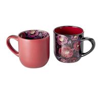 Teemando Cha Cult Mystic Flower New Bone China, 2 couleurs assorties, décoration intérieure et extérieure, 0,4 l, H 9,4 cm, Ø 9,4 cm