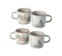 Teemando Cha Cult White Christmas Lot de 2 tasses en grès avec Reactive Glaze 2 couleurs assorties 0,3 l H 8,3 cm Ø 8,5 cm