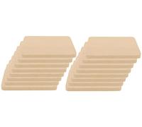 teemando® Lot de 16 sous-verres décoratifs en hêtre, 10 cm, pour verres et raclette