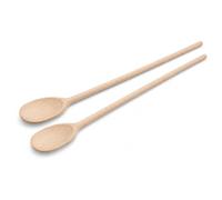 teemando® Lot de 2 grandes cuillères de cuisson en bois robuste de 80 cm avec garantie. Elles sont résistantes à l'usure lors d'une utilisation normale. En bois de hêtre.