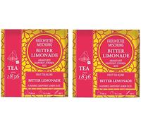 teemando® Lot de 2 sachets de thé aux fruits, limonade amère, note de pamplemousse, aromatisés, 50 sachets pyramidaux dans un sachet de 4 g = 100 sachets