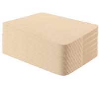 teemando® Lot de 6 sous-verres décoratifs en hêtre, 10 cm, pour verres et raclette