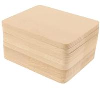 Teemando® Lot de 8 sous-verres en bois de hêtre, 10 cm, sous-verres décoratifs pour verres et poêlons à raclette