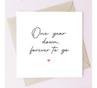 TEEMI - Carte de 1er 2e anniversaire de mariage pour mari/petit ami/femme/couple (un an)