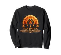 Teen Dating Violence Sensibilisation à la Violence Wear Orange Boho Rainbow Sweatshirt