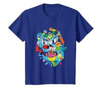 Teen Titans Go Candy Mania T-Shirt, Enfant, Bleu Royal, 3 Ans