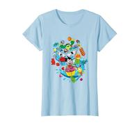 Teen Titans Go Candy Mania T-Shirt, Femme, Bleu Céleste, 3XL
