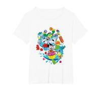 Teen Titans Go Candy Mania T-Shirt, Femme Grandes Tailles, Blanc, 5X
