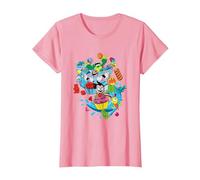 Teen Titans Go Candy Mania T-Shirt, Femme, Rose, 3XL