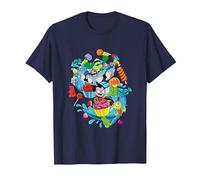 Teen Titans Go Candy Mania T-Shirt, Homme, Bleu Marine, 5XL