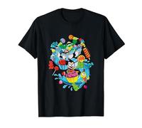 Teen Titans Go Candy Mania T-Shirt, Homme, Noir, 5XL