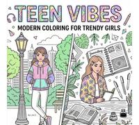 Teen Vibes: Modern coloring for trendy girls