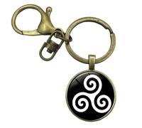 Teen Wolf Porte-clés Triskel Triskel Allison Argent Porte-clés Cabochon en verre, blanc, L