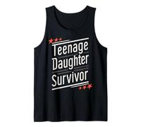 Teenage Daughter Survivor: Vintage Humor for Parents Débardeur