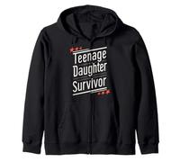Teenage Daughter Survivor: Vintage Humor for Parents Sweat à Capuche