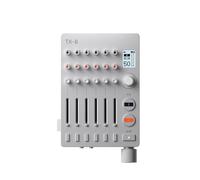 Teenage engineering TX-6 Table de mixage portable 6 canaux stéréo et interface audio USB avec batterie rechargeable 8 heures, Bluetooth à basse consommation et midi USB, compatible iOS