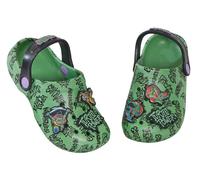 TEENAGE MUTANT NINJA Sabots Tortues pour garçons avec breloques Badges Chaussures d'intérieur et d'extérieur TMNT Sliders avec sangles de cheville, multicolore, 32 EU ( Taille 13 )