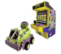 Teenage Mutant Ninja Turtles Arcade Cruisers Donatello Edition Armoire d'arcade 2 en 1 pour véhicule transformable avec lumières et sons et affichage lenticulaire à double écran