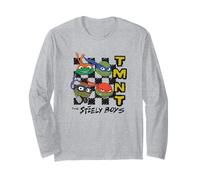 Teenage Mutant Ninja Turtles Checkered The Steely Boys Faces Manche Longue
