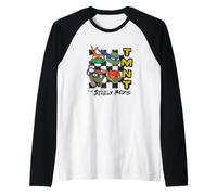 Teenage Mutant Ninja Turtles Checkered The Steely Boys Faces Manche Raglan
