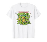 Teenage Mutant Ninja Turtles Classic Turtles T-Shirt, Homme, Blanc, M