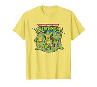 Teenage Mutant Ninja Turtles Classic Turtles T-Shirt, Homme, Citron, M