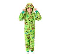 Teenage Mutant Ninja Turtles Garçons Onesie | Dors-Bien à Capuche à imprimé Graphique de Personnages pour Enfants avec Masques interchangeables | Pyjama TMNT pour Enfants