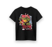 Teenage Mutant Ninja Turtles Raph Garçons T-Shirt | T-Shirt Graphique à Manches Courtes Raphael pour Enfant en Noir | Haut de vêtements de Personnage d’Art Alternatif | Cadeau de Marchandise TMNT