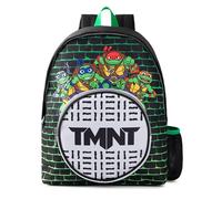 Teenage Mutant Ninja Turtles Sac à dos pour enfants en Noir et Vert | Sac de poche d’égouts TMNT avec sangles réglables | Sac à dos d'école de personnage de dessin animé