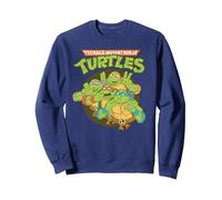 Teenage Mutant Ninja Turtles Silly Gestures Sweatshirt, Unisexe pour Adultes, Bleu Marine, M